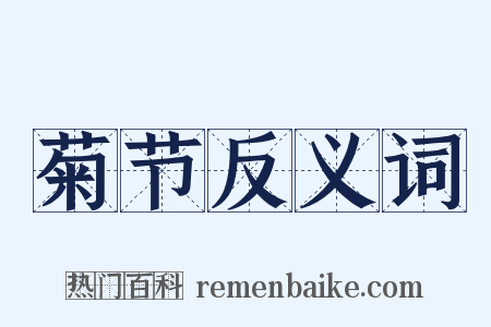 菊节反义词是什么意思的图片